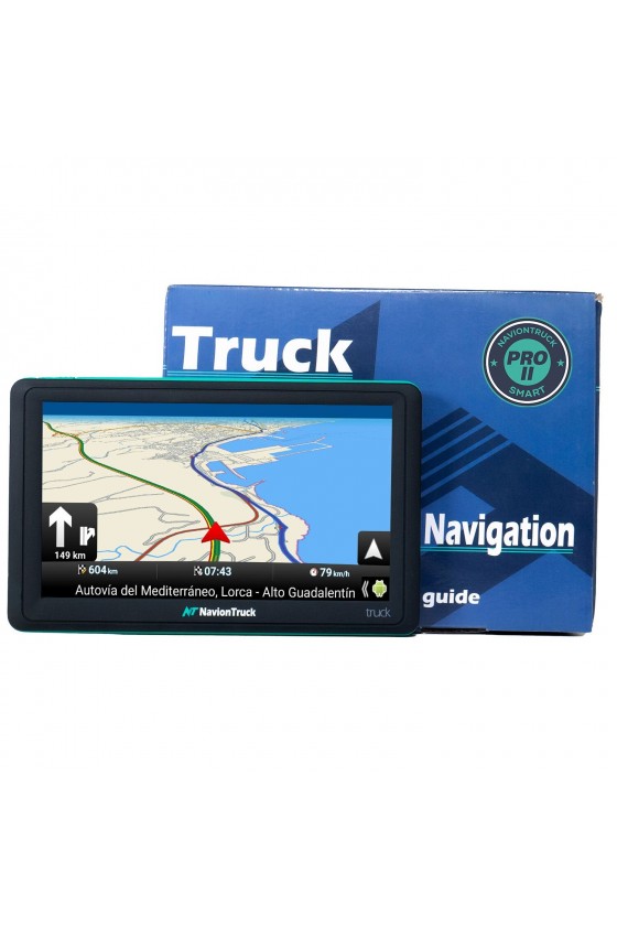 GPS pour Camion Professionnel - Pack Navion X7 Truck PRO Smart + Visière + Etui + Verre Trempé