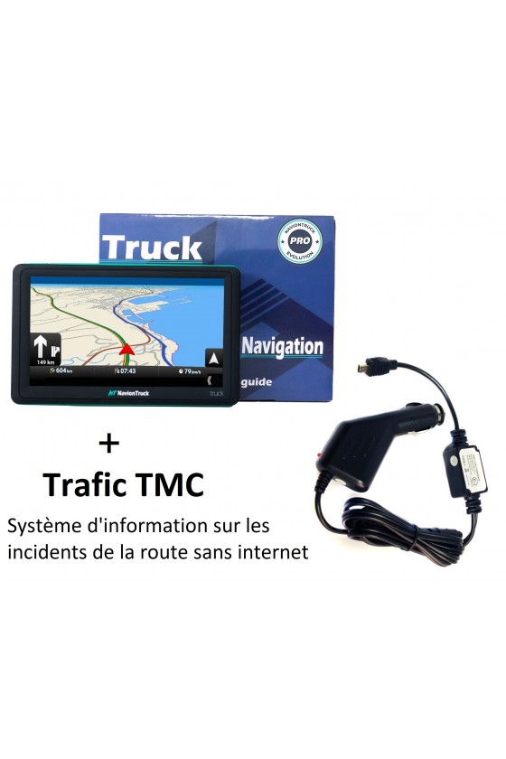 GPS pour Camion avec TMC Trafic - Navion X7 Truck PRO Evolution avec Mises à Jour Gratuites