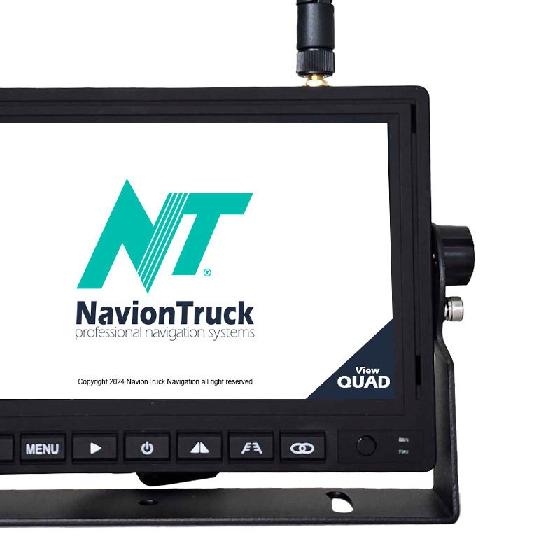 KIT de Caméras Sans Fil, Marche Arrière, Vision 360º avec 4 Caméras et Écran de 7 Pouces - Navion CAM View QUAD